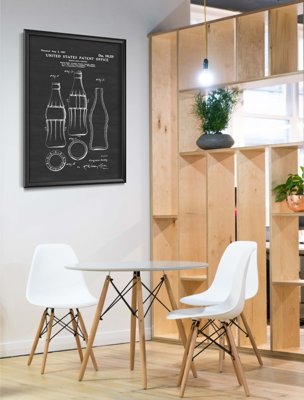 Poster im Retro-Stil Das Design der Flasche von Coca-Cola US-Patent