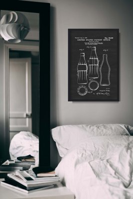 Poster im Retro-Stil Das Design der Flasche von Coca-Cola US-Patent