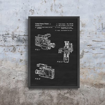 Poster im Retro-Stil Camcorder US-Patent