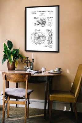 Poster an der Wand Ein Patent für eine Filtervorrichtung Bell & Howell