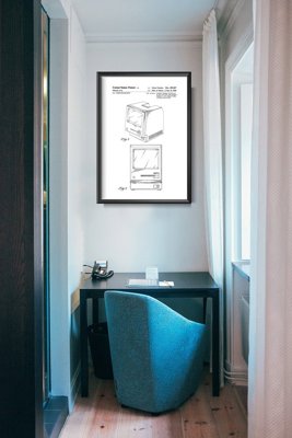 Plakat-Weinlese Das ursprüngliche Patent für den Apple Macintosh