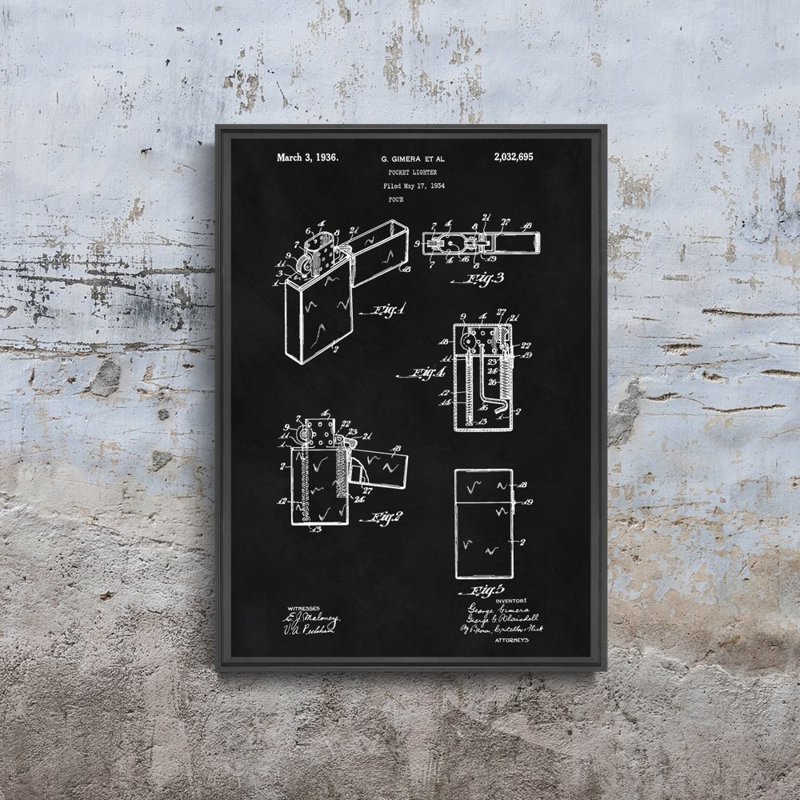 Plakat für den Frieden Zippo US Patent Gimer