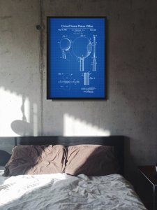 Plakat-Weinlese Patent für den Ping Pong Paddel