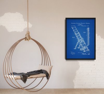 Poster an der Wand Fireman Snell Leiter US-Patent