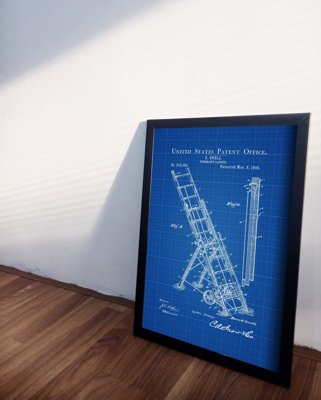Poster an der Wand Fireman Snell Leiter US-Patent