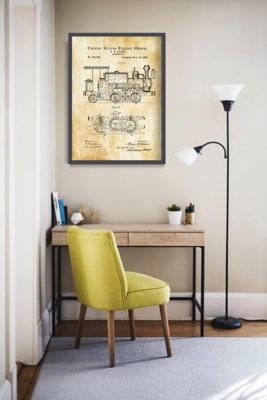 Plakat für den Frieden Lokomotive Adams US-Patent