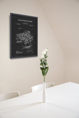 Weinleseplakat Motorrad-Beiwagen Gustafson US-Patent