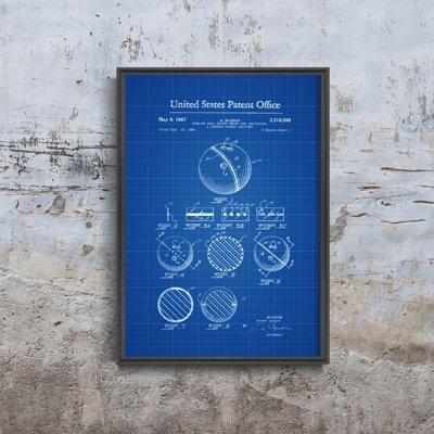 Weinleseplakat für das Wohnzimmer Ruskin Patent-Kugel Bowling