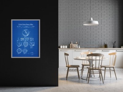 Weinleseplakat für das Wohnzimmer Ruskin Patent-Kugel Bowling