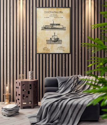 Poster im Retro-Stil US-Patent auf einem Schlepper