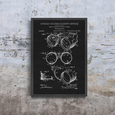 Poster an der Wand Schweißbrille Ihrcke US-Patent