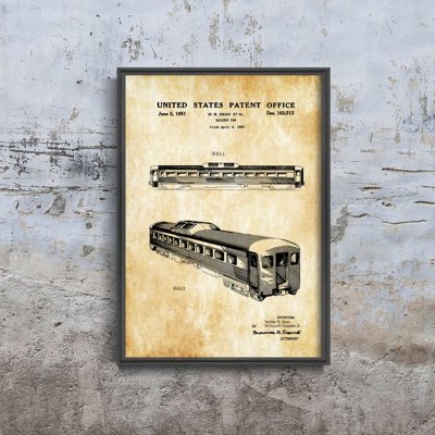 Weinleseplakat Lokomotive US