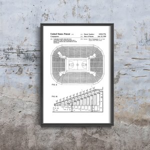 Plakat-Weinlese Das US-Patent Sitz Stadion
