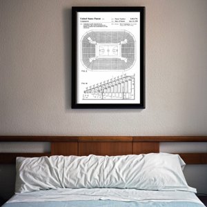 Plakat-Weinlese Das US-Patent Sitz Stadion