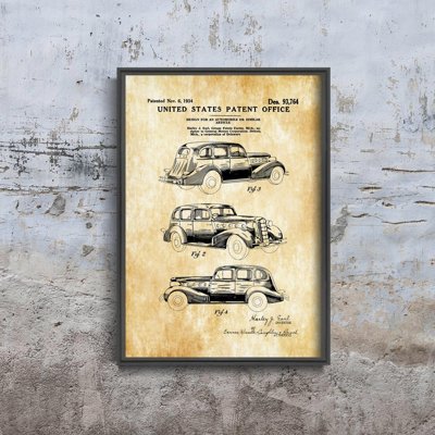 Poster im Retro-Stil Patent LaSalle Auto