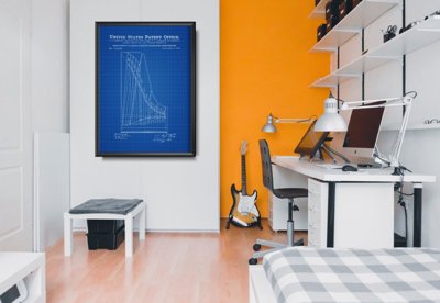 Poster an der Wand Patent Steinway Piano