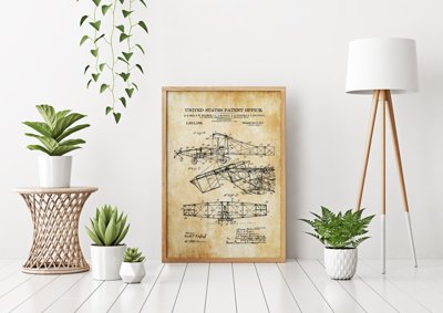 Retro-Poster Pat Alexander Bell-Flugmaschine