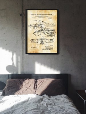 Retro-Poster Pat Alexander Bell-Flugmaschine