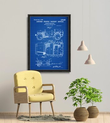Poster im Retro-Stil Willys Military Jeep Patent Patent Automobil Us Army