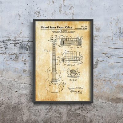 Retro-Poster Pat McCarty auf der Gitarre