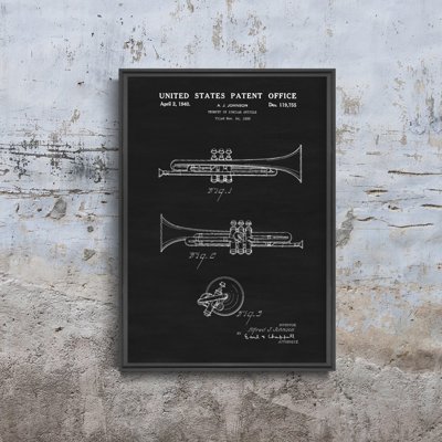Retro-Poster Das US-Patent Trompete Johnson