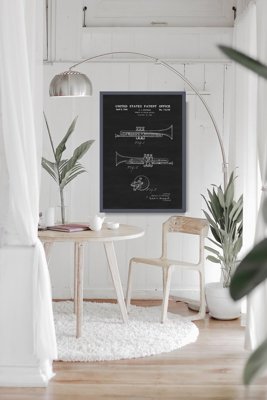 Retro-Poster Das US-Patent Trompete Johnson