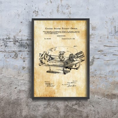 Plakat-Weinlese Berliner Gramophone US-Patent