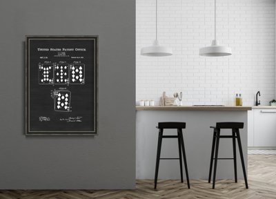 Poster im Retro-Stil Spielkarten Cohen US-Patent