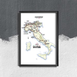 Weinleseplakat für das Wohnzimmer Giro d Italia