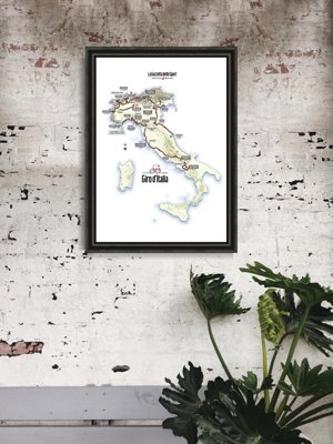 Weinleseplakat für das Wohnzimmer Giro d Italia
