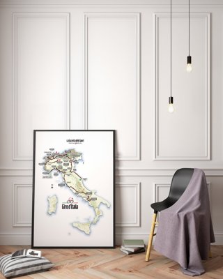 Weinleseplakat für das Wohnzimmer Giro d Italia