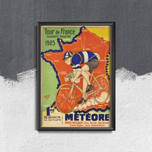 Poster Retro-Wohnzimmer Tour de France