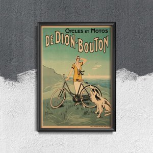Poster im Retro-Stil Bike Dion Bouton