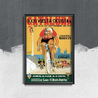 Retro-Poster Vuelta Ciclista Cataluna