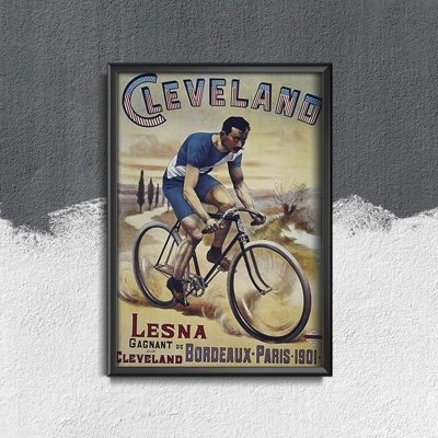Poster im Retro-Stil Plakatwerbung Cycles Clement