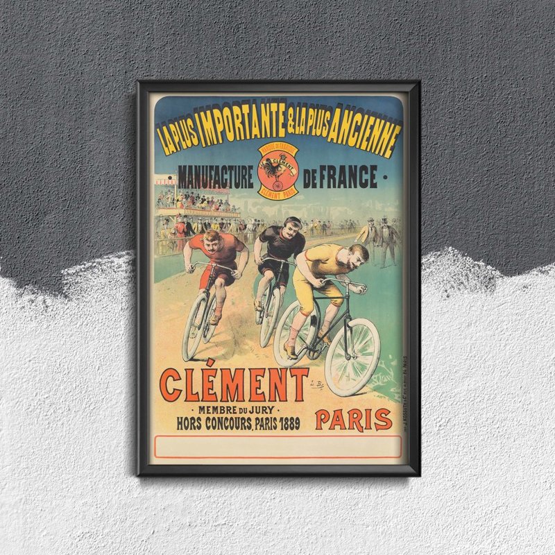 Poster Retro-Wohnzimmer Championnat du Monde de Cyclo Cross Pedestre