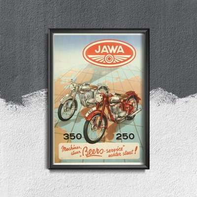 Poster im Retro-Stil Java Vintages Motorrad-Plakat