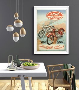 Poster im Retro-Stil Java Vintages Motorrad-Plakat