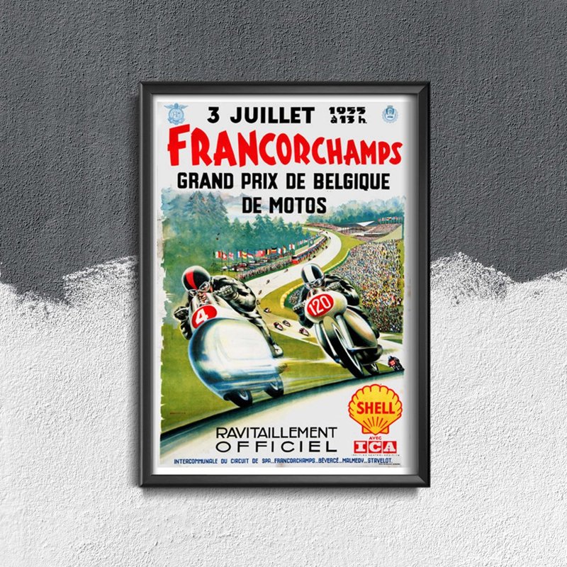 Plakat für den Frieden Francorchamps Grand Prix de Belgique