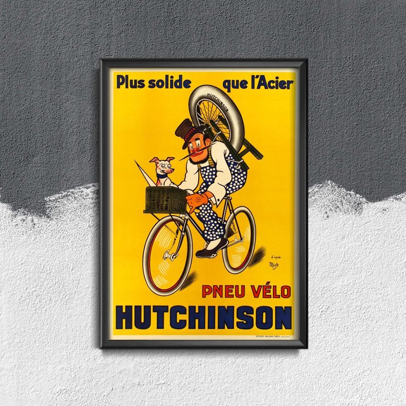 Poster an der Wand Velo Vintage-Pneu Hutchinson von Mir