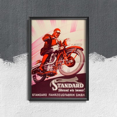 Weinleseplakat Motorrad