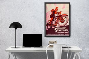 Weinleseplakat Motorrad