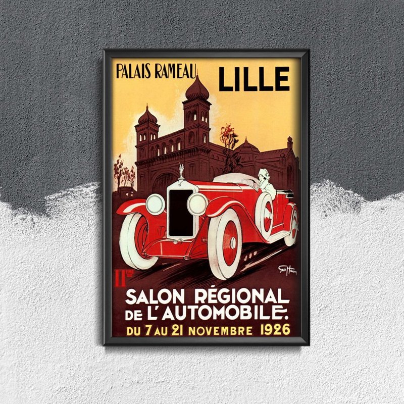 Poster an der Wand Palais Rameau Französisch Auto Lille