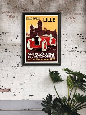 Poster an der Wand Palais Rameau Französisch Auto Lille