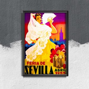 Retro-Poster Feria de Sevilla Spanien