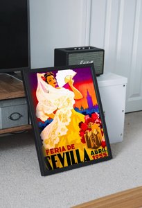 Retro-Poster Feria de Sevilla Spanien