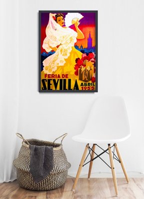 Retro-Poster Feria de Sevilla Spanien