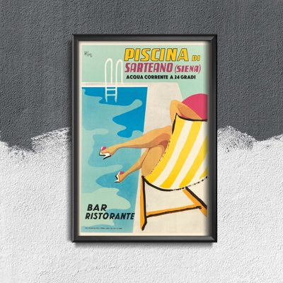 Poster im Retro-Stil Italien Piscina di Sarteano