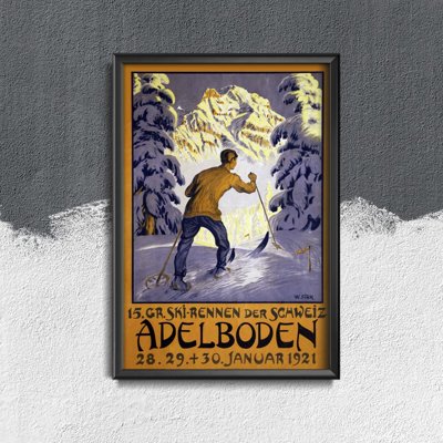 Poster an der Wand Adelboden Schweiz