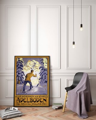Poster an der Wand Adelboden Schweiz